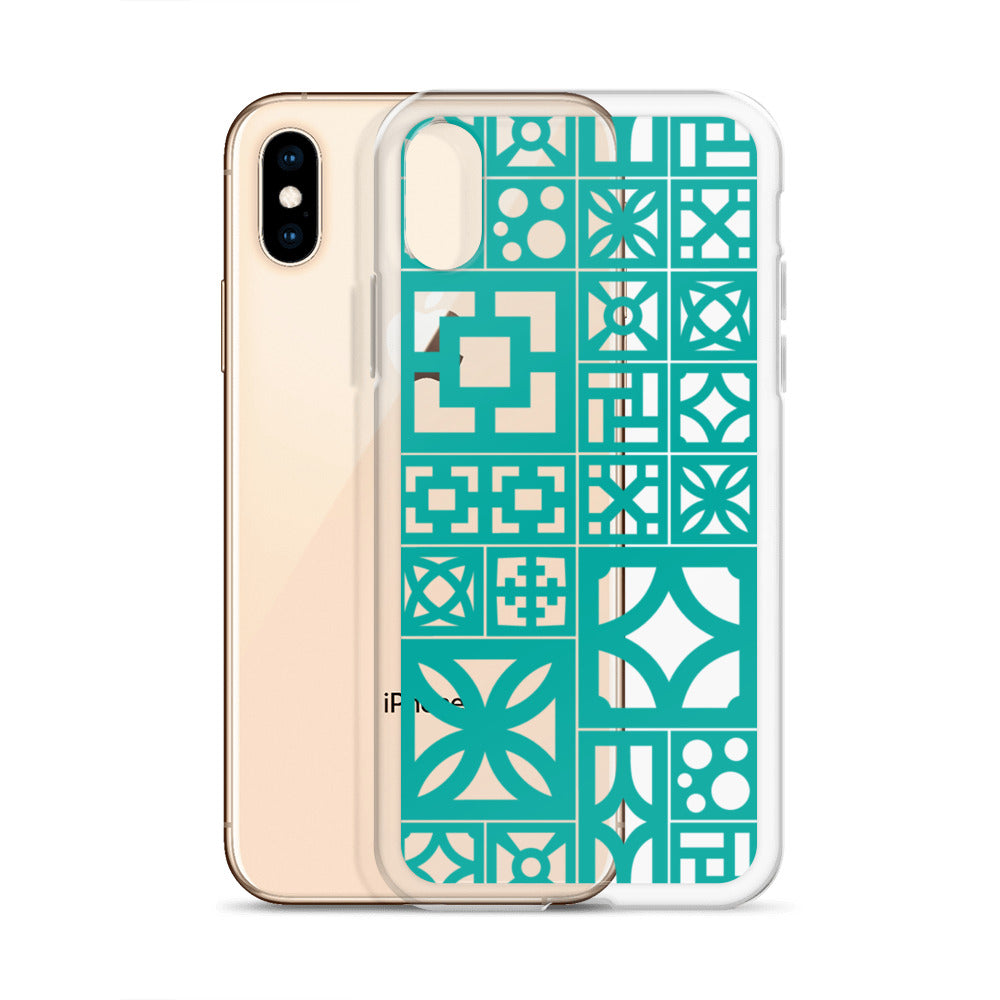 iPhone Aqua Breeze Blocks "Motif" Case - Aqua