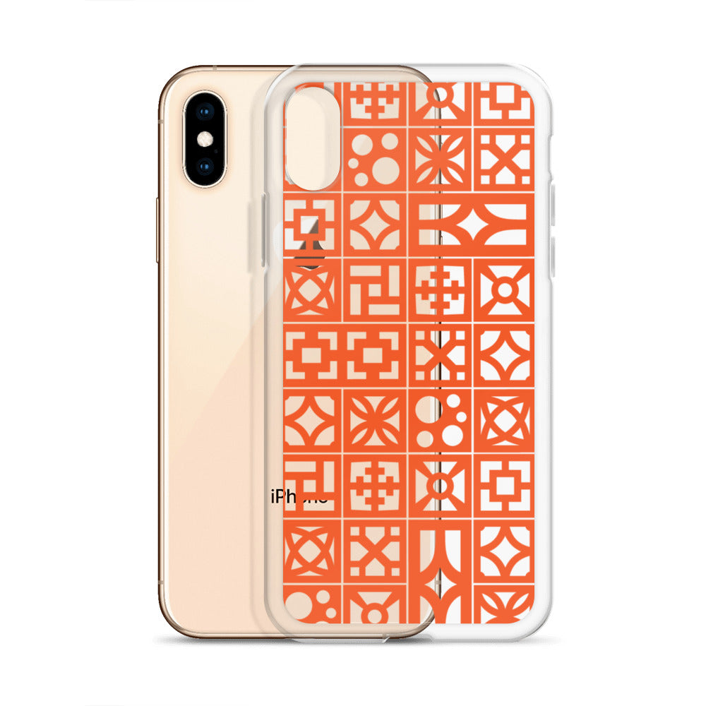 iPhone Orange Breeze Blocks "Pattern" Case