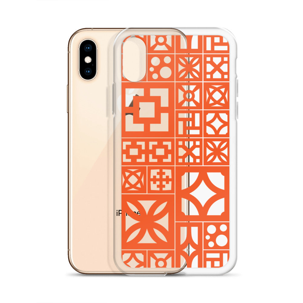iPhone Orange Breeze Blocks "Motif" Case