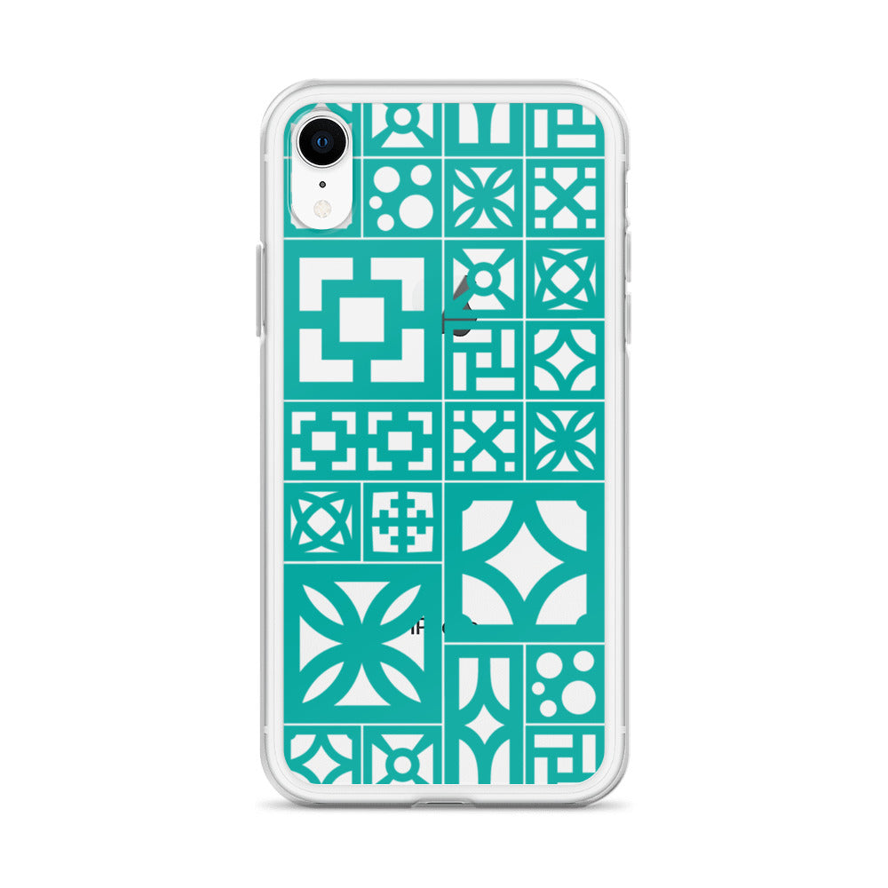 iPhone Aqua Breeze Blocks "Motif" Case - Aqua