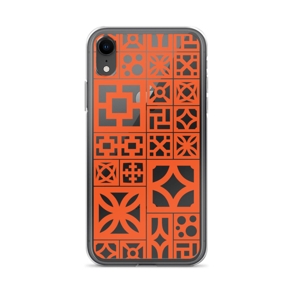 iPhone Orange Breeze Blocks "Motif" Case