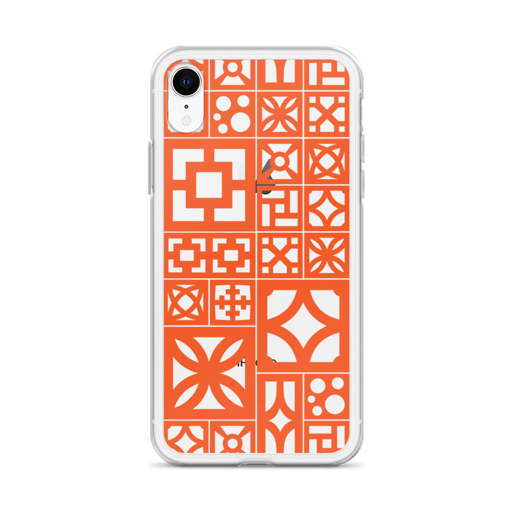 iPhone Orange Breeze Blocks "Motif" Case