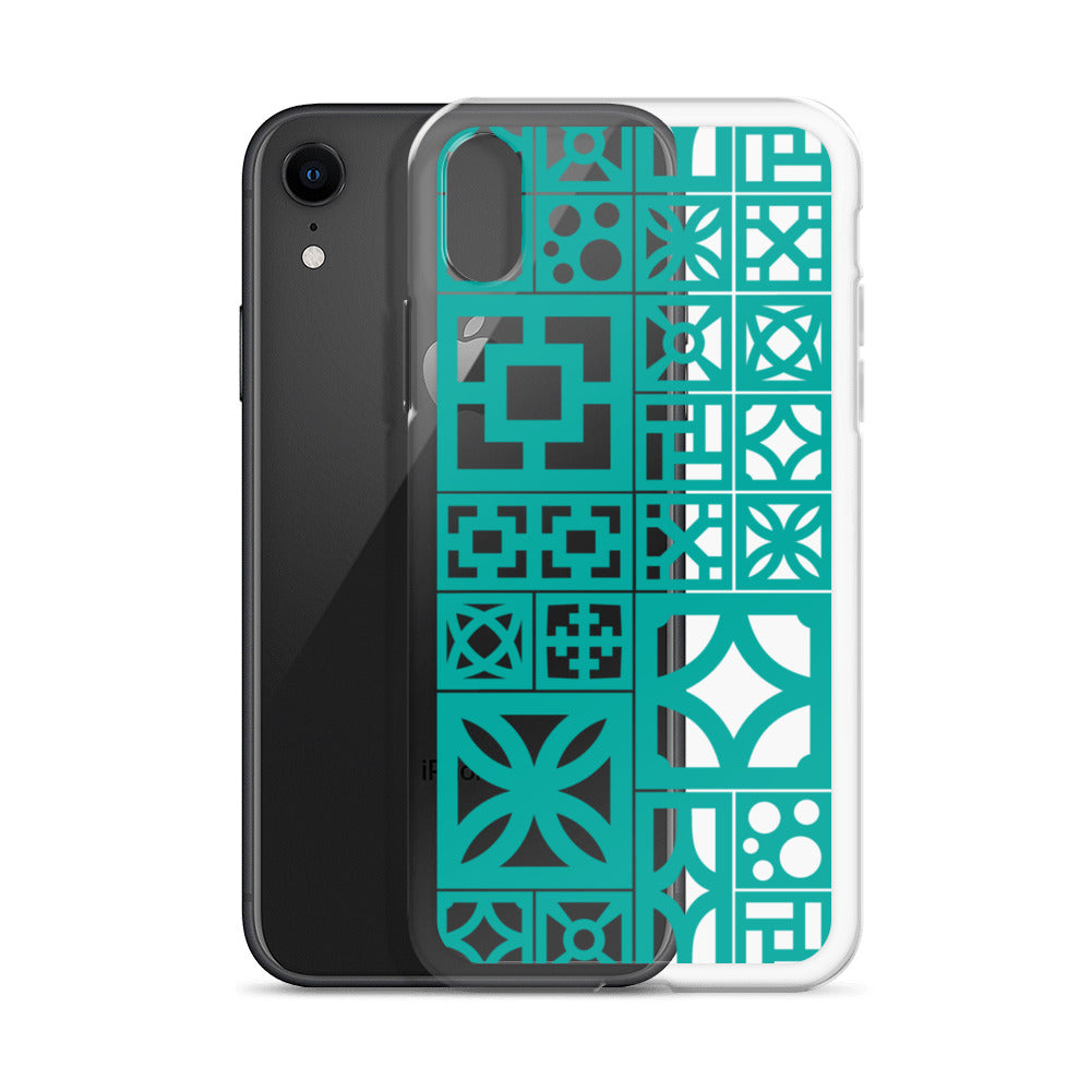 iPhone Aqua Breeze Blocks "Motif" Case - Aqua