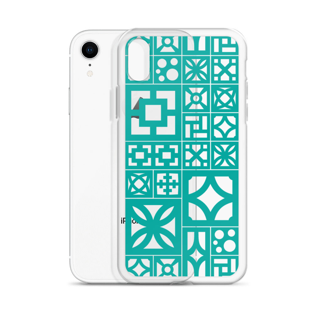 iPhone Aqua Breeze Blocks "Motif" Case - Aqua