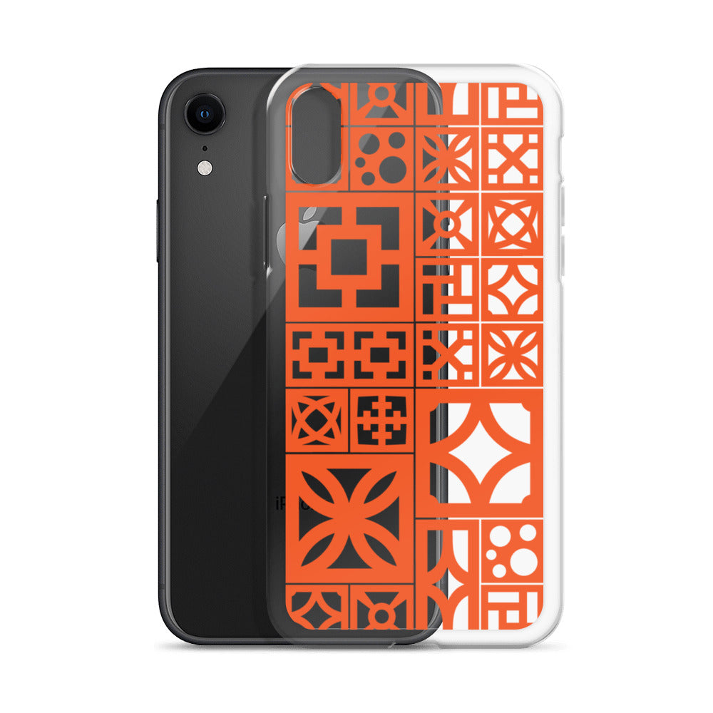 iPhone Orange Breeze Blocks "Motif" Case