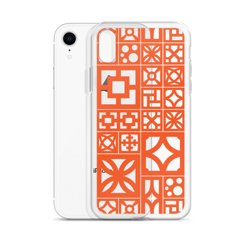 iPhone Orange Breeze Blocks "Motif" Case