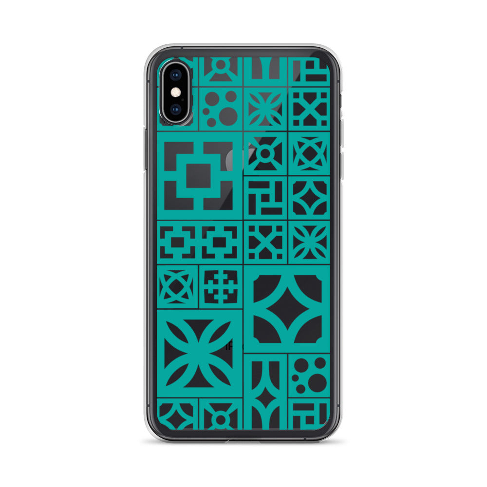 iPhone Aqua Breeze Blocks "Motif" Case - Aqua