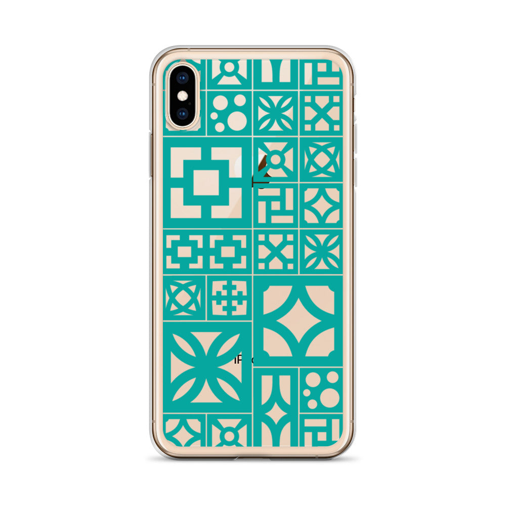 iPhone Aqua Breeze Blocks "Motif" Case - Aqua