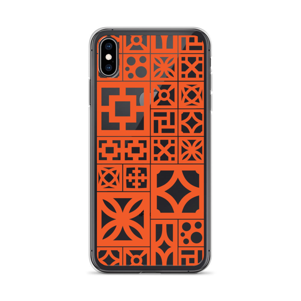iPhone Orange Breeze Blocks "Motif" Case