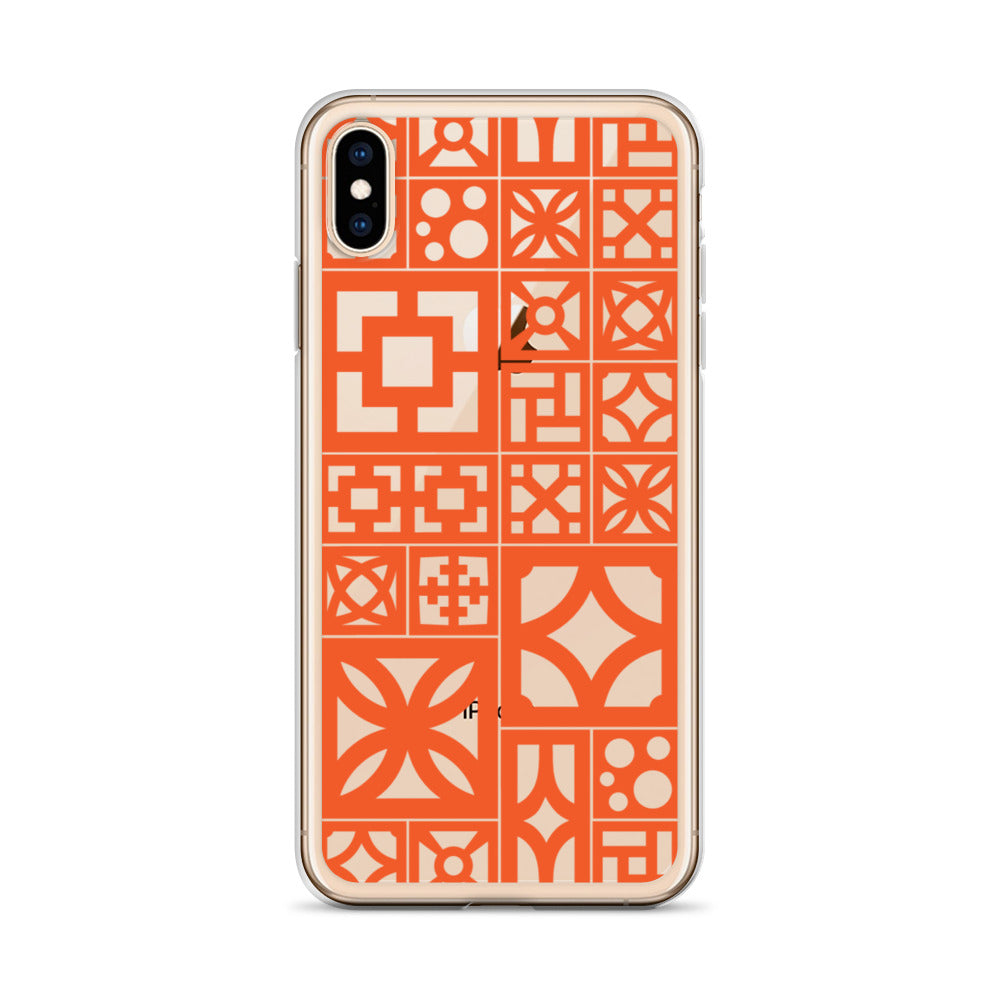 iPhone Orange Breeze Blocks "Motif" Case