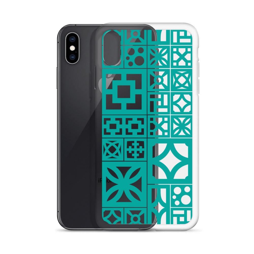 iPhone Aqua Breeze Blocks "Motif" Case - Aqua
