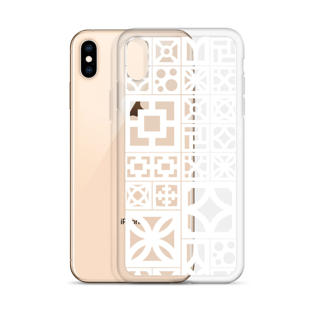 iPhone White Breeze Blocks "Motif" Case - Minty's Design