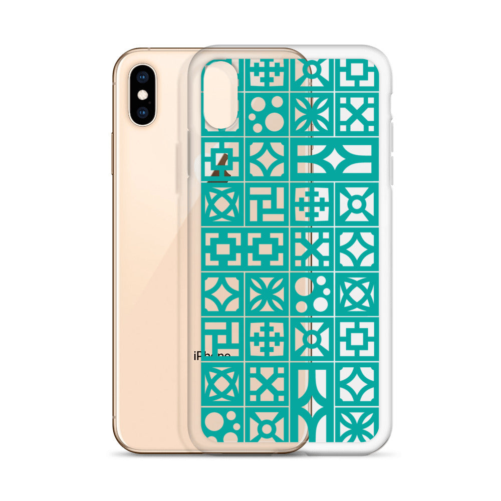 iPhone Aqua Breeze Blocks "Pattern" Case - Minty's Design