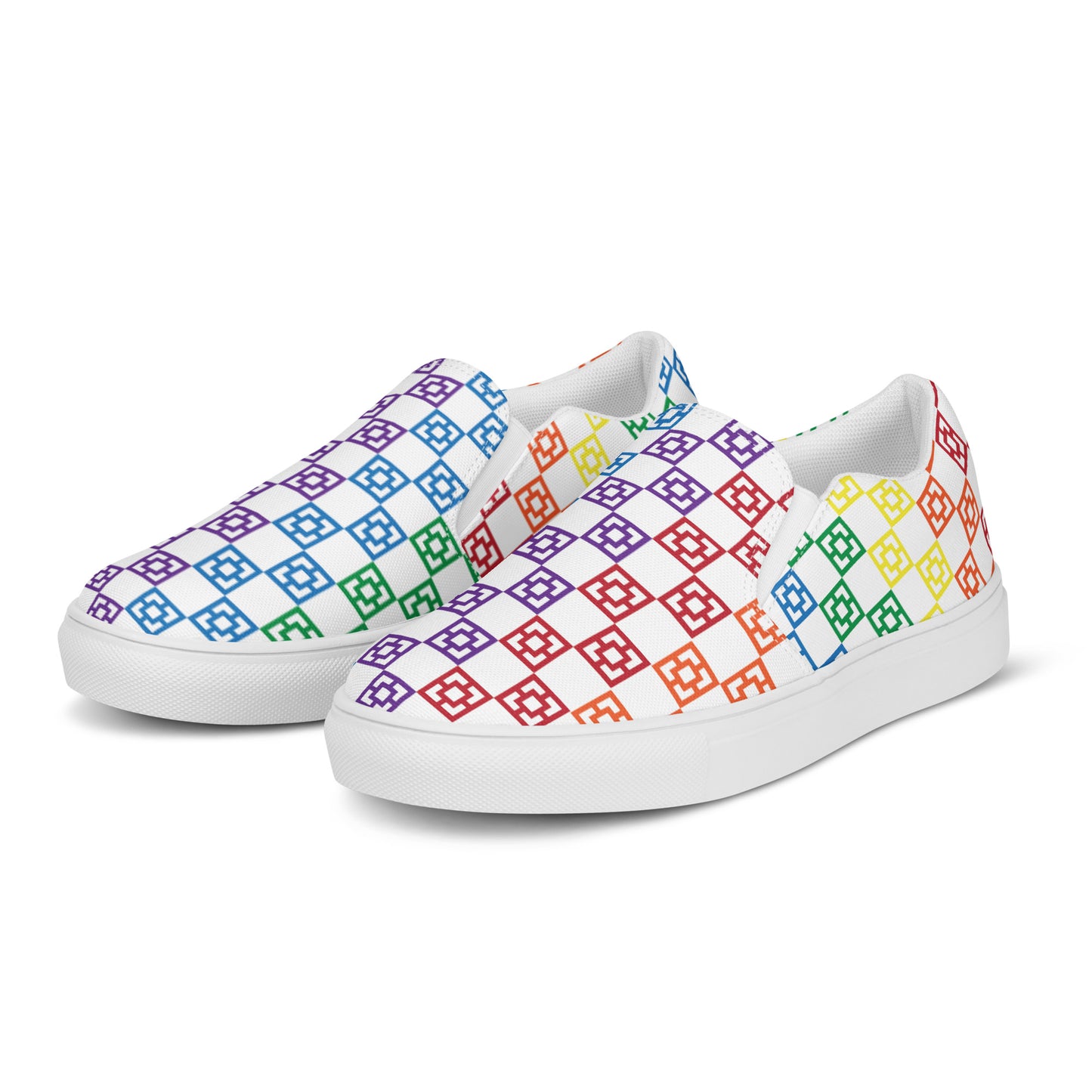 Men's "Rainbow Road" slip-on canvas shoes