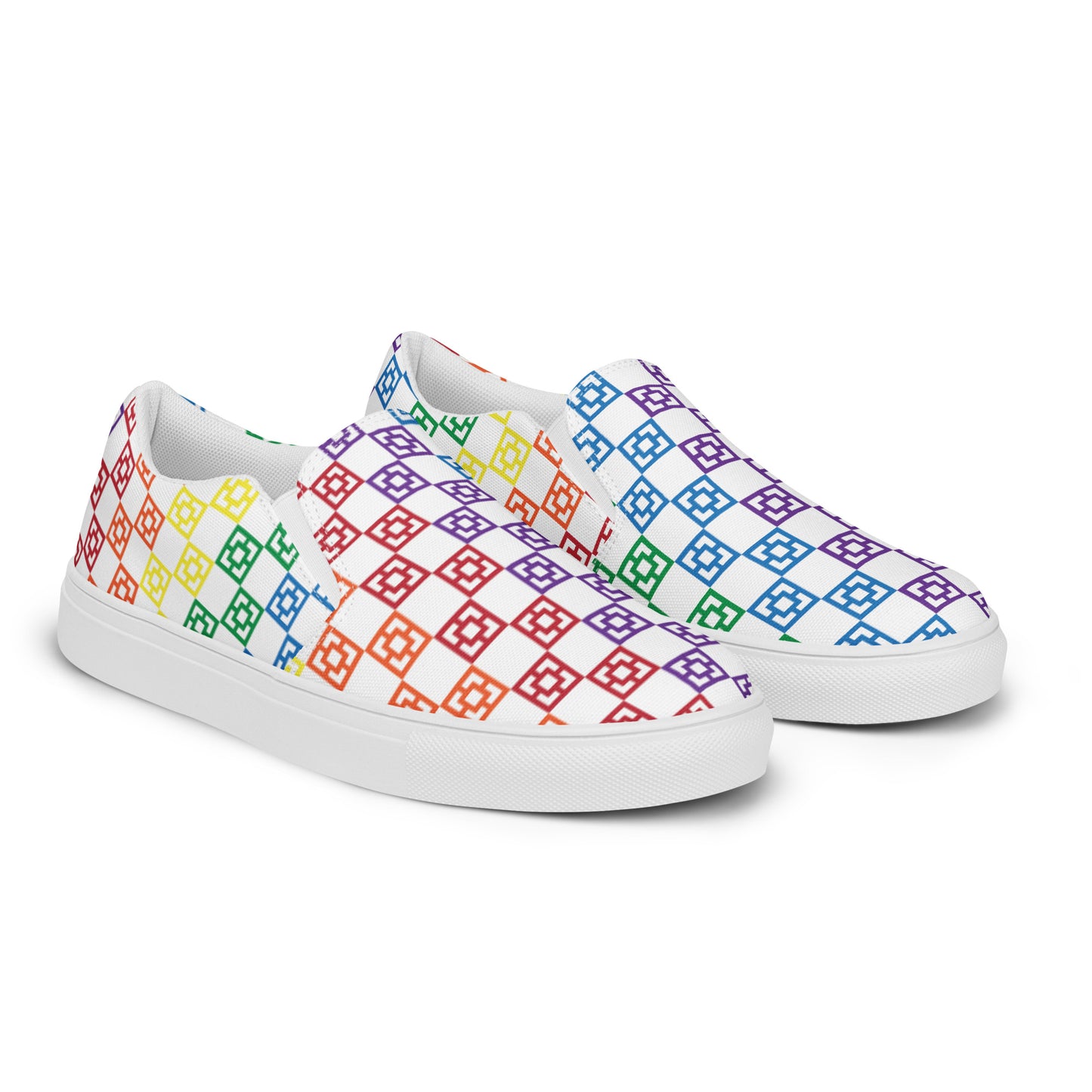 Men's "Rainbow Road" slip-on canvas shoes