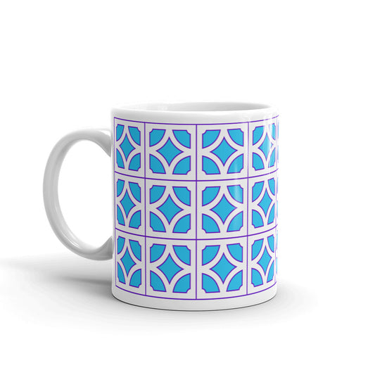 Breeze-Block Mug - "Empress", Blue/Purple - Minty's Design