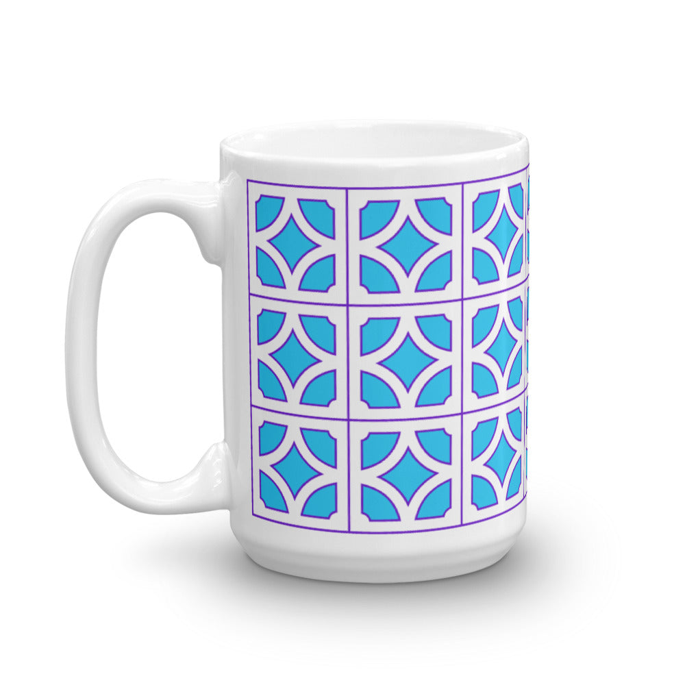 Breeze-Block Mug - "Empress", Blue/Purple - Minty's Design