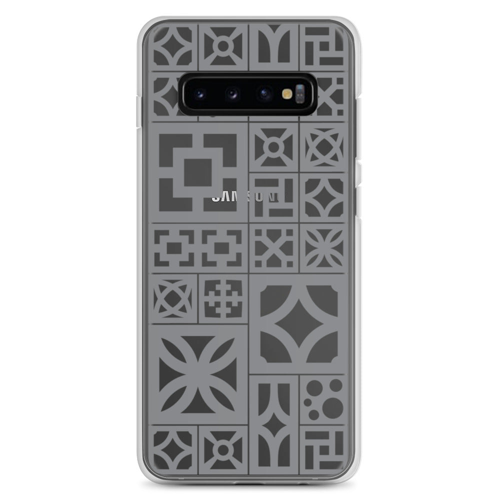 Samsung Grey Breeze Block "Motif" Phone Case