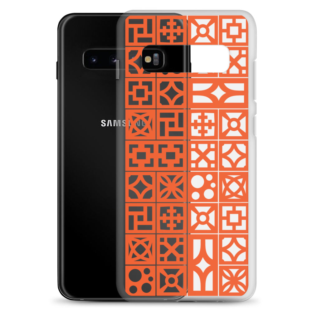 Samsung Orange Breeze Block "Pattern" Phone Case