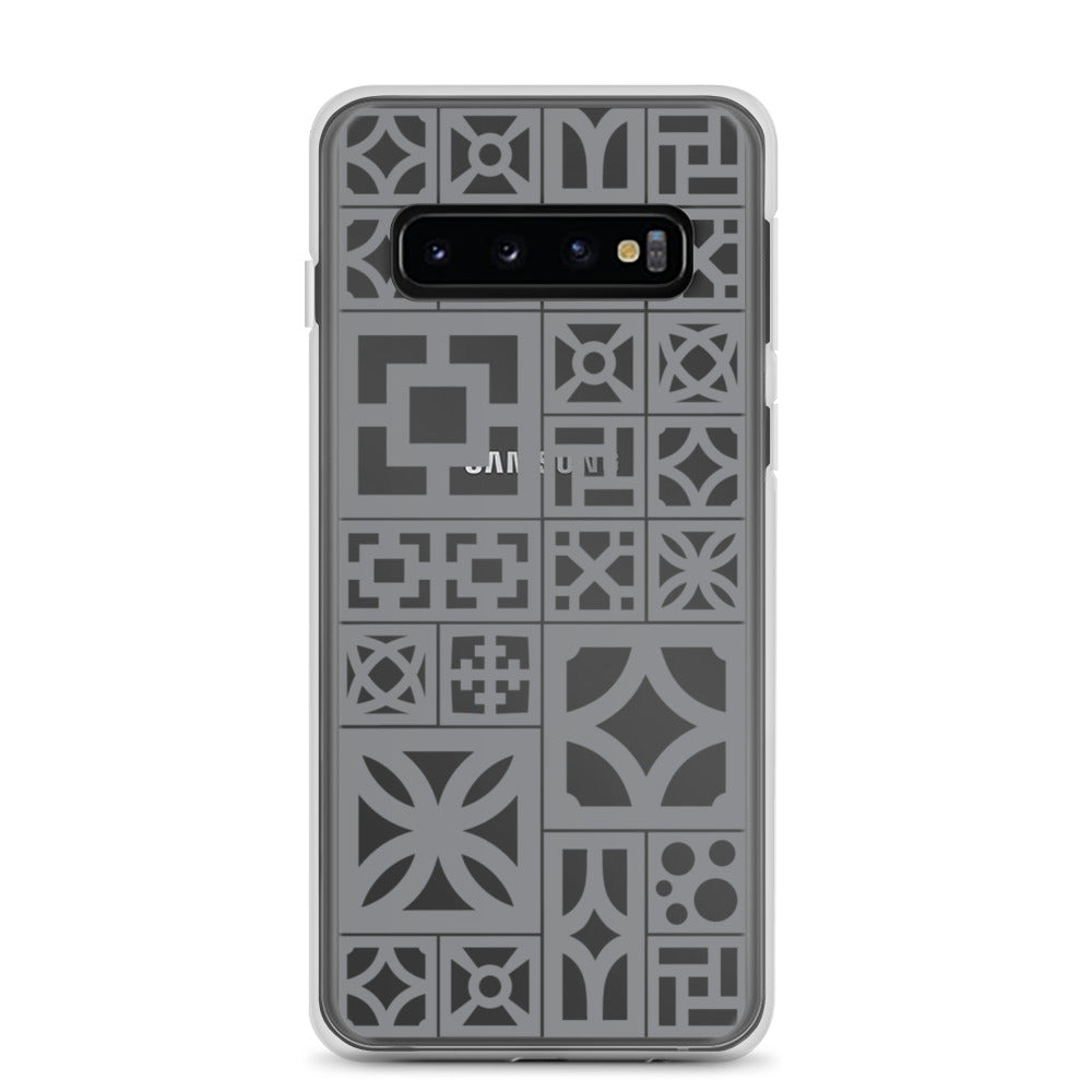 Samsung Grey Breeze Block "Motif" Phone Case