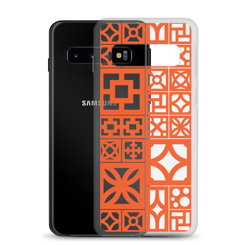 Samsung Orange Breeze Block "Motif" Phone Case