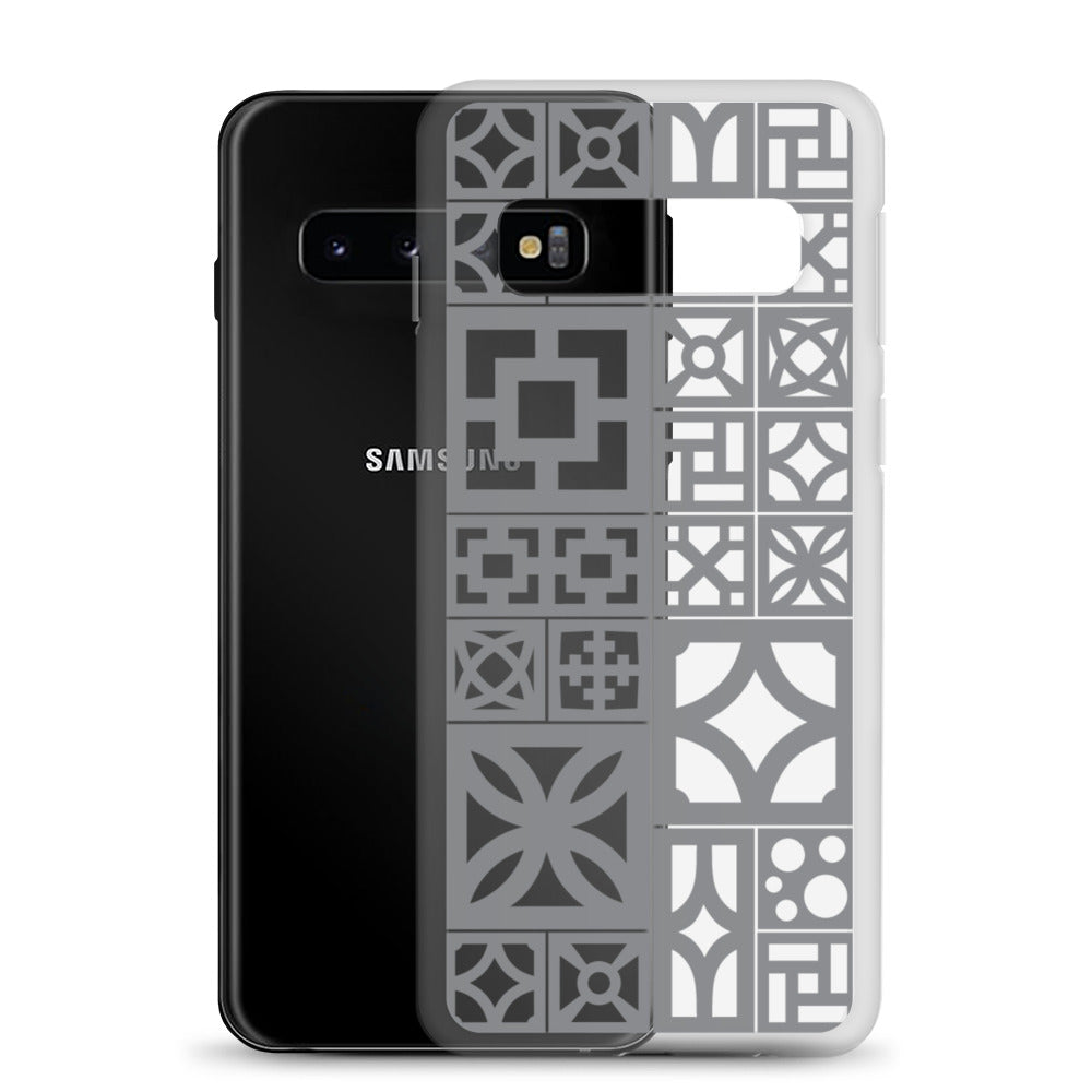 Samsung Grey Breeze Block "Motif" Phone Case