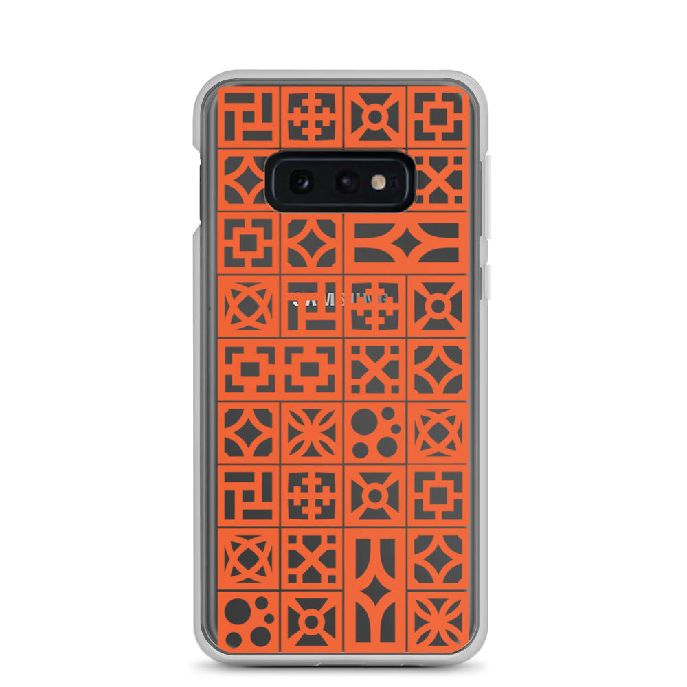 Samsung Orange Breeze Block "Pattern" Phone Case