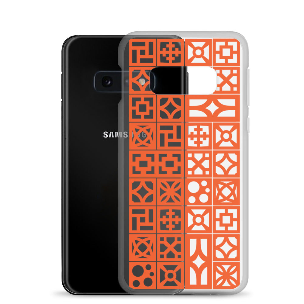 Samsung Orange Breeze Block "Pattern" Phone Case
