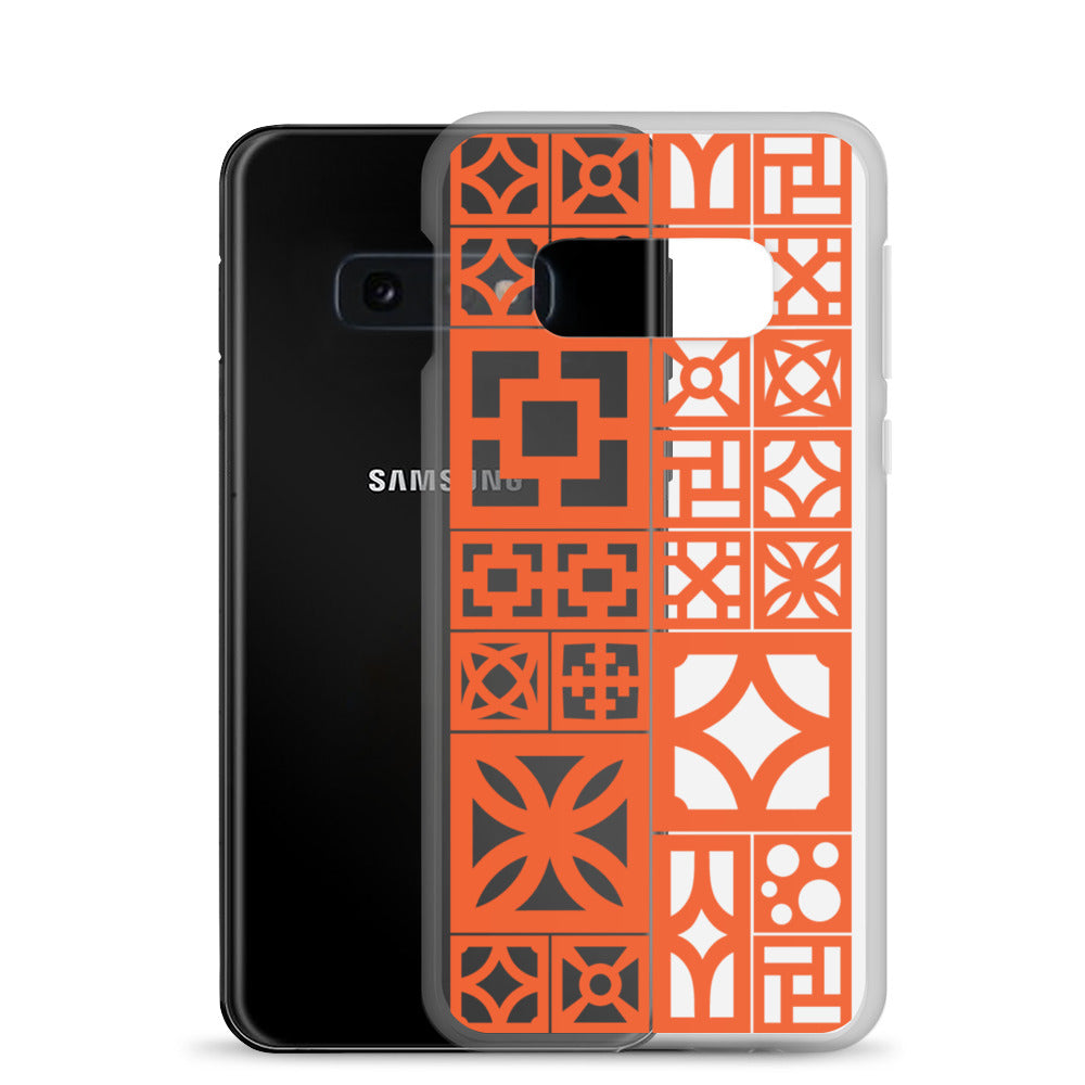Samsung Orange Breeze Block "Motif" Phone Case