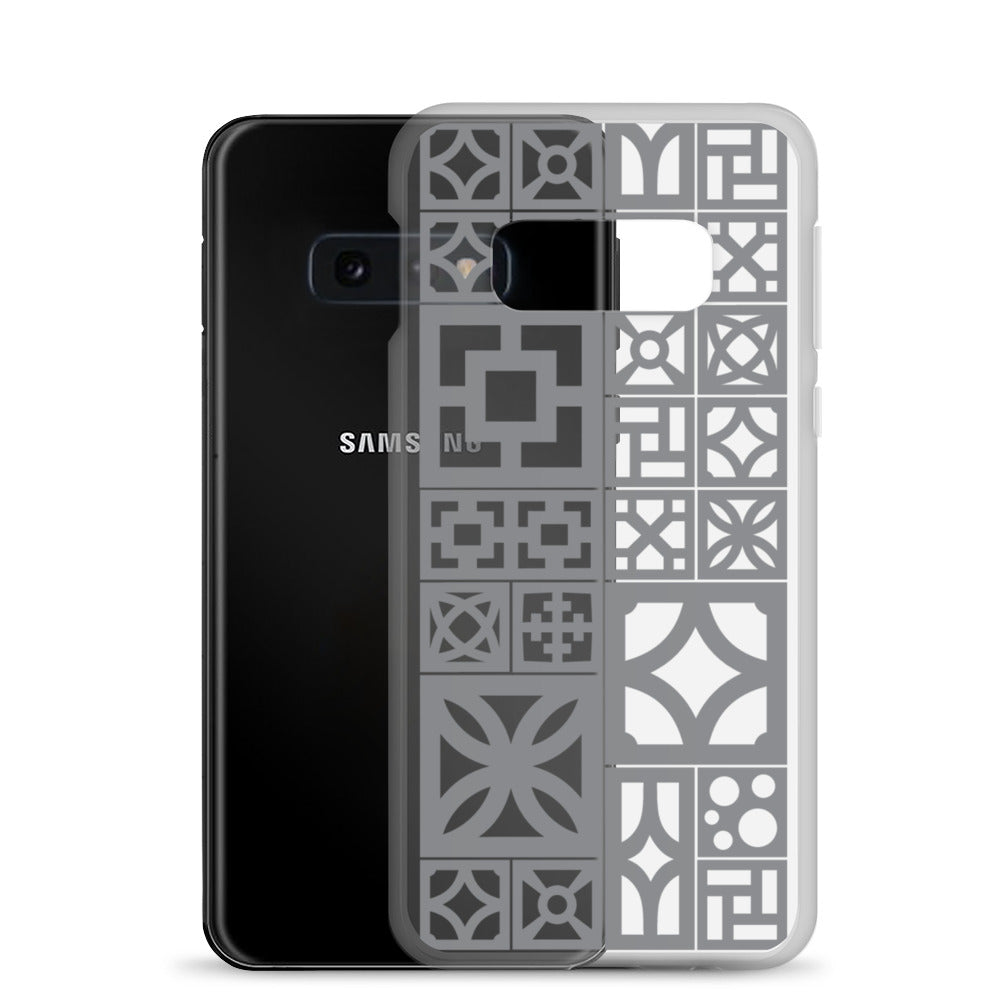 Samsung Grey Breeze Block "Motif" Phone Case