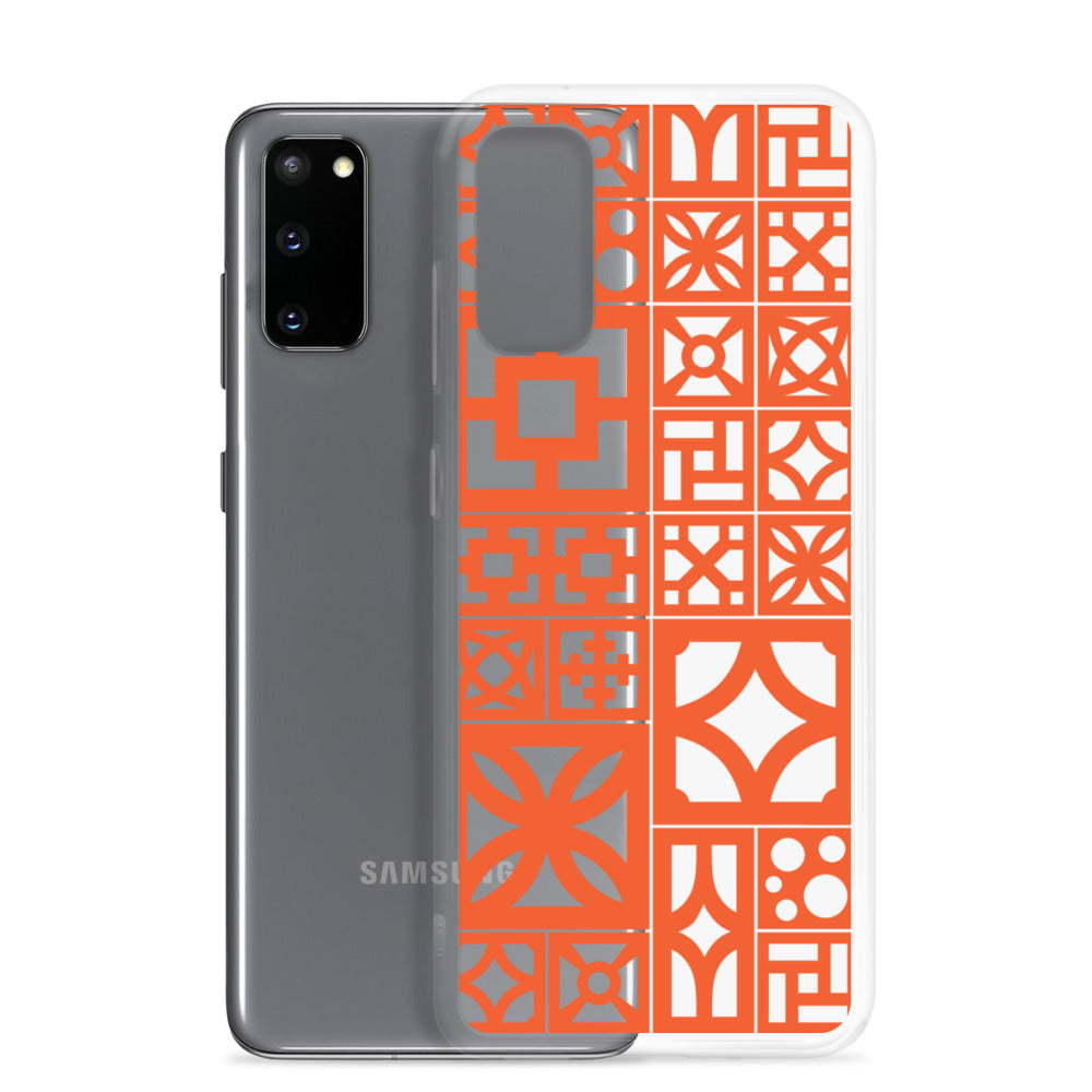 Samsung Orange Breeze Block "Motif" Phone Case