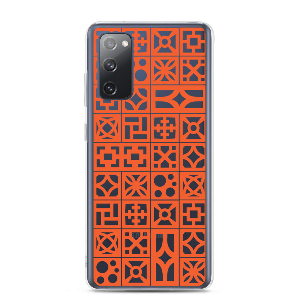 Samsung Orange Breeze Block "Pattern" Phone Case