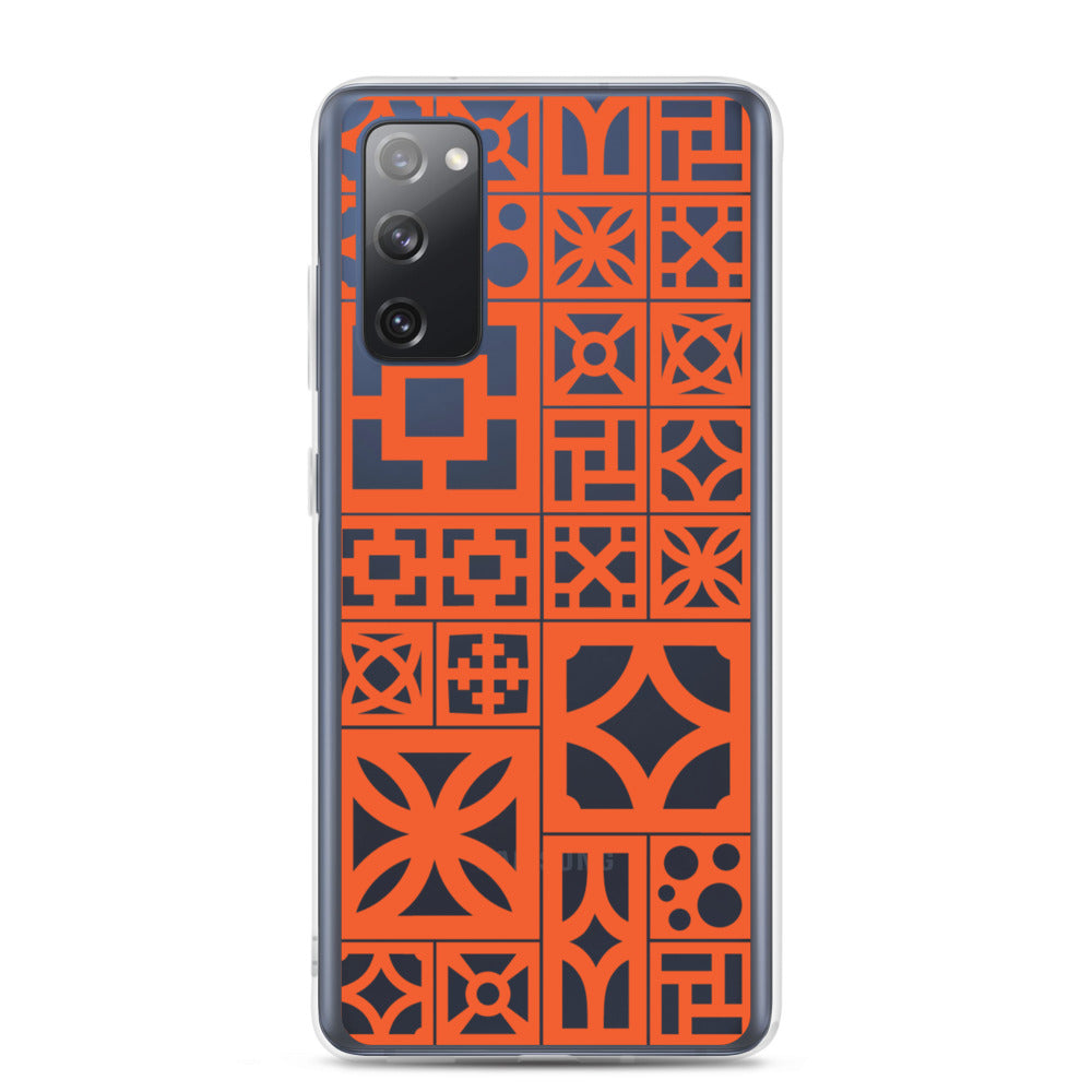 Samsung Orange Breeze Block "Motif" Phone Case