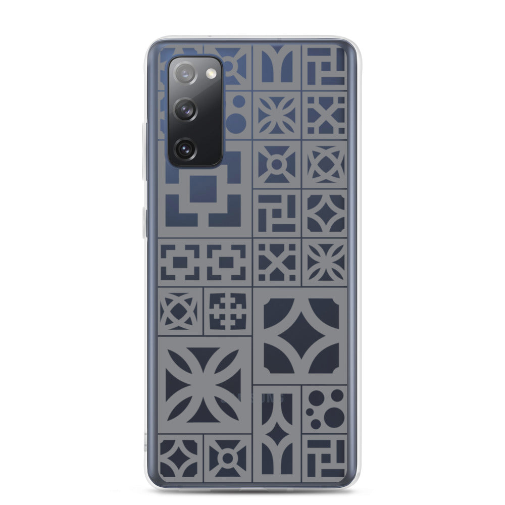Samsung Grey Breeze Block "Motif" Phone Case