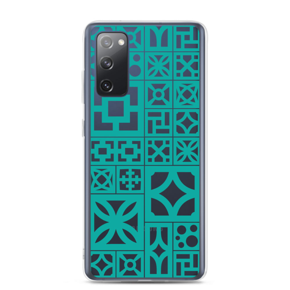 Samsung Aqua Breeze Block "Motif" Case - Aqua