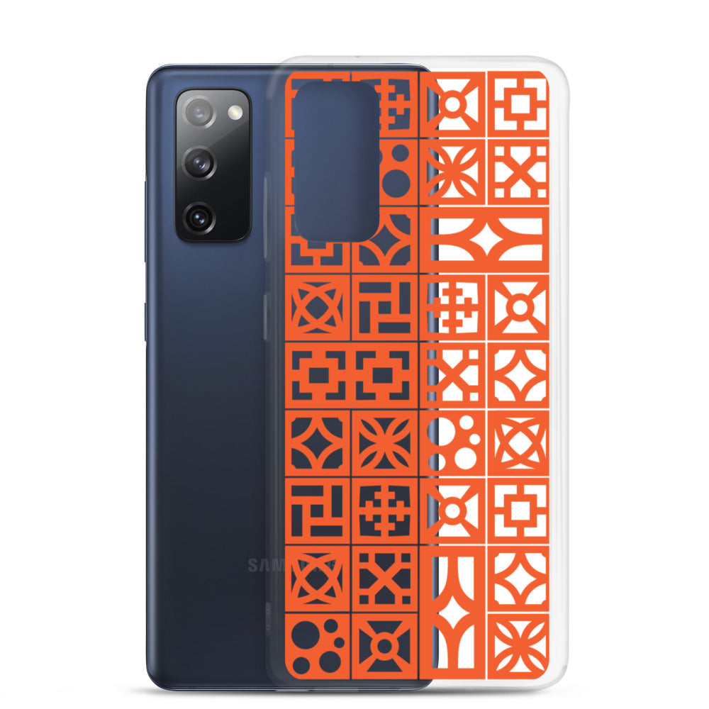 Samsung Orange Breeze Block "Pattern" Phone Case