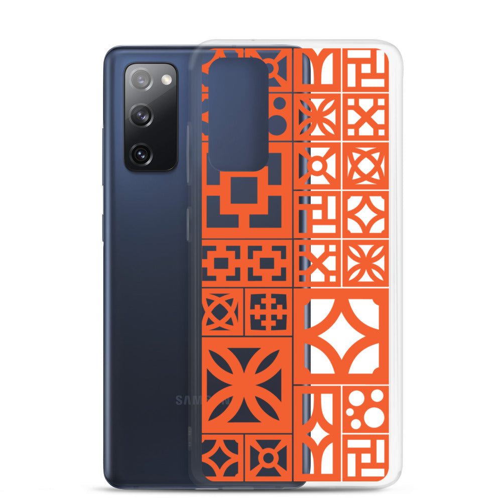 Samsung Orange Breeze Block "Motif" Phone Case