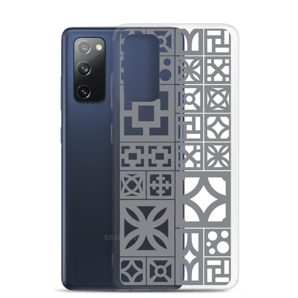 Samsung Grey Breeze Block "Motif" Phone Case