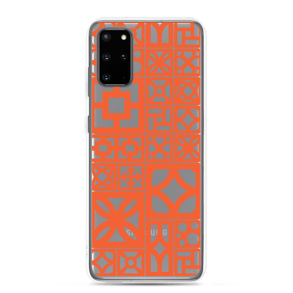 Samsung Orange Breeze Block "Motif" Phone Case