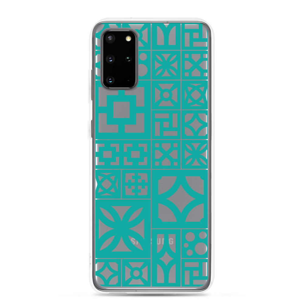 Samsung Aqua Breeze Block "Motif" Case - Aqua