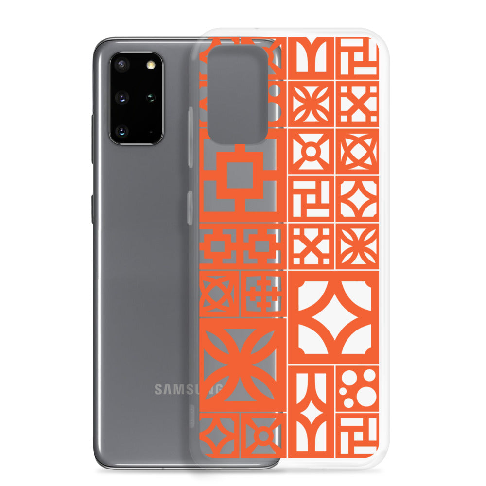 Samsung Orange Breeze Block "Motif" Phone Case