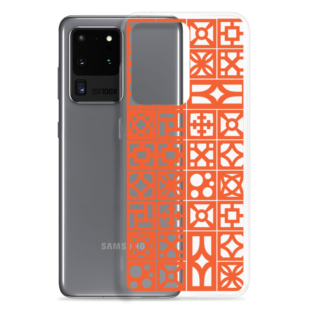 Samsung Orange Breeze Block "Pattern" Phone Case
