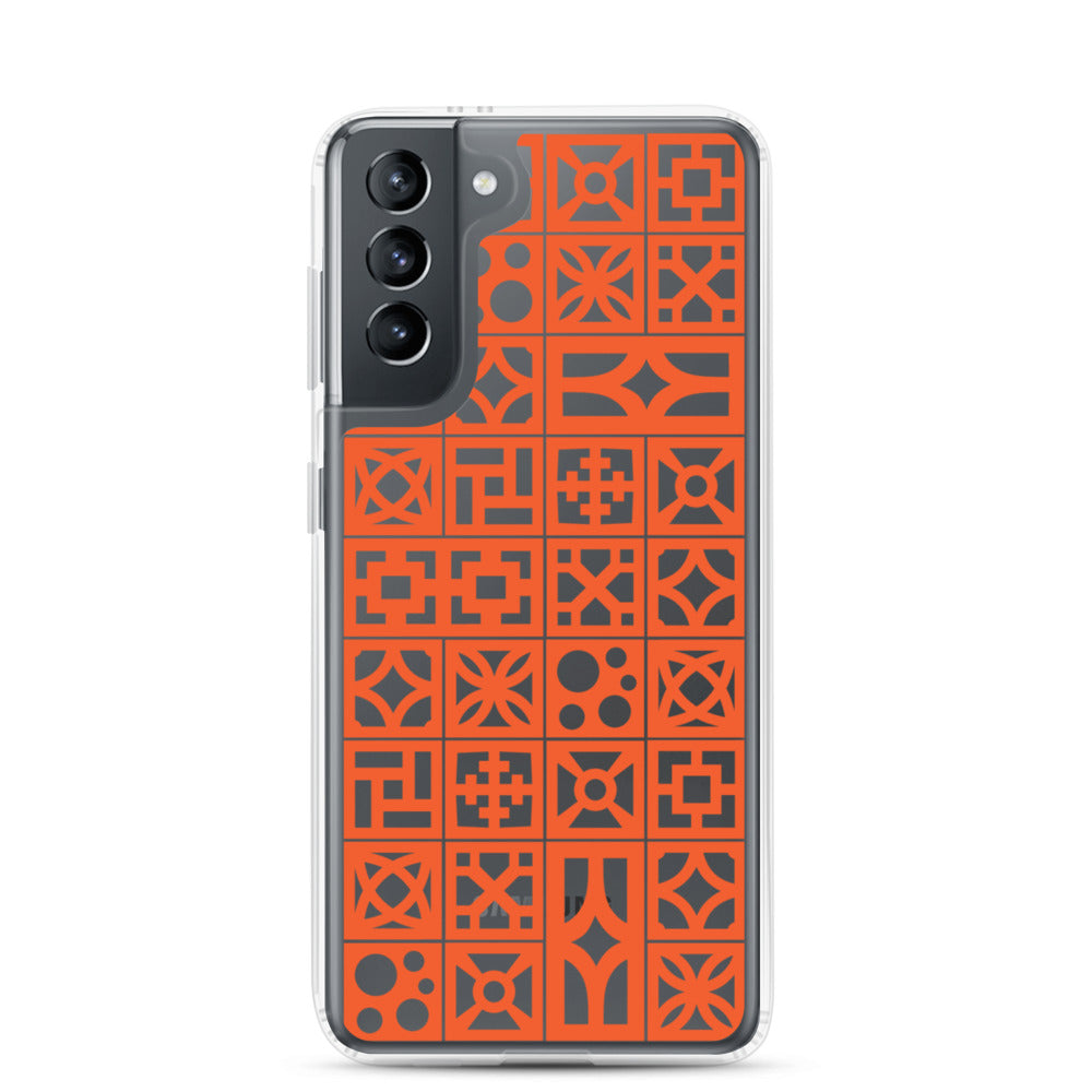 Samsung Orange Breeze Block "Pattern" Phone Case