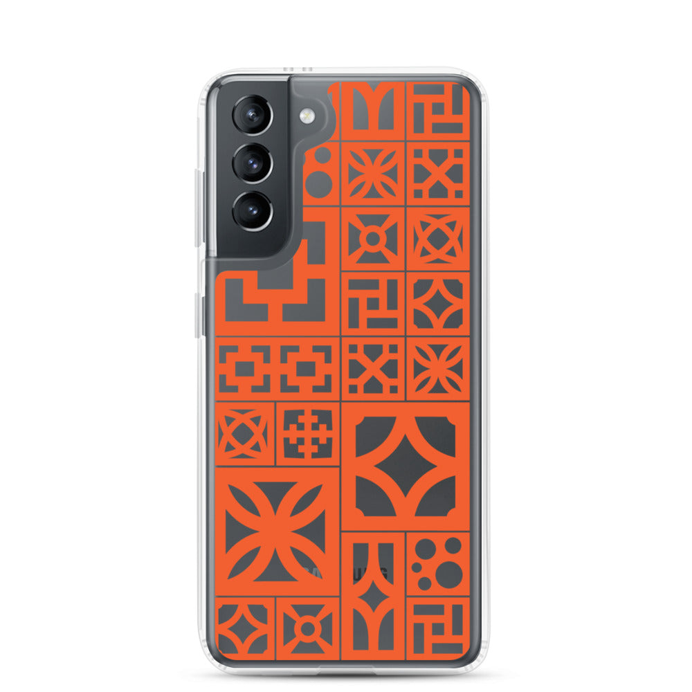Samsung Orange Breeze Block "Motif" Phone Case