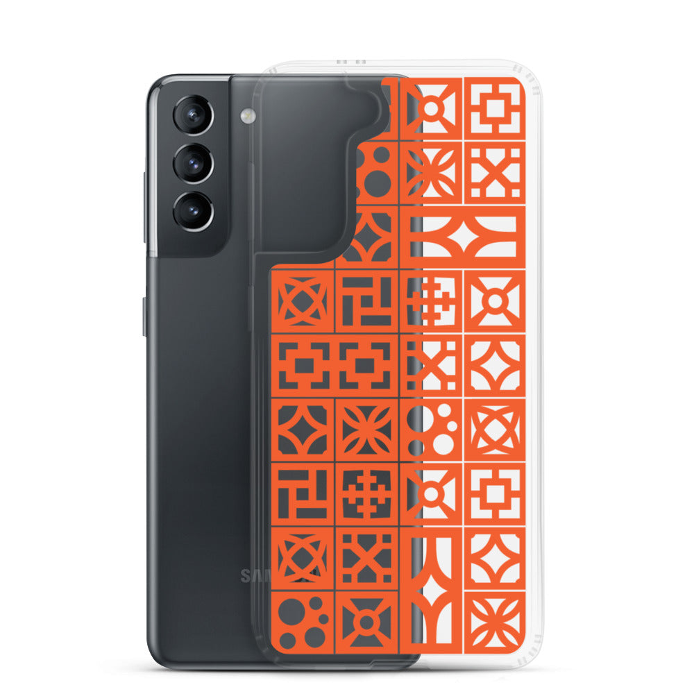 Samsung Orange Breeze Block "Pattern" Phone Case