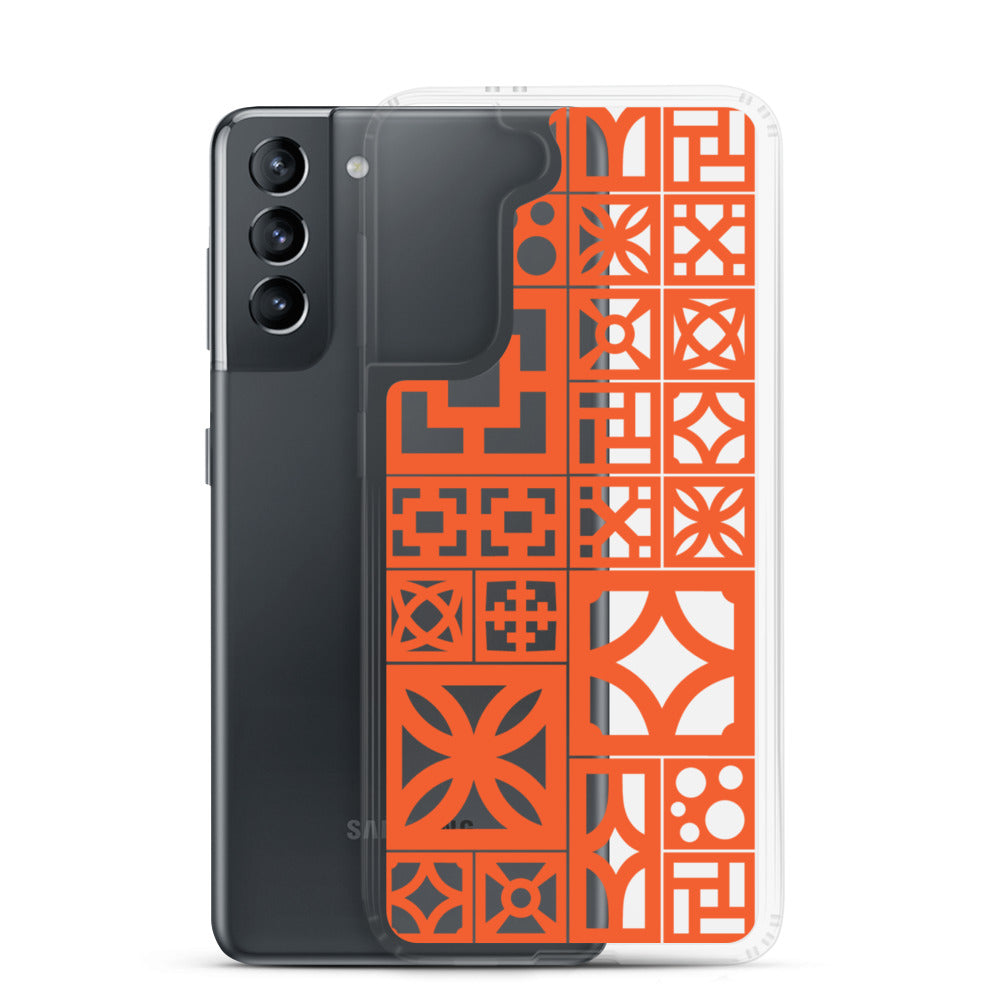 Samsung Orange Breeze Block "Motif" Phone Case