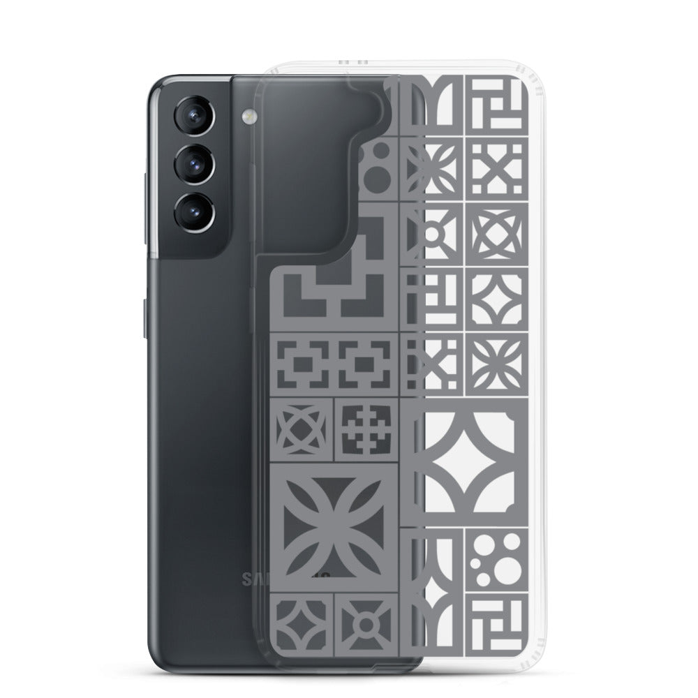 Samsung Grey Breeze Block "Motif" Phone Case