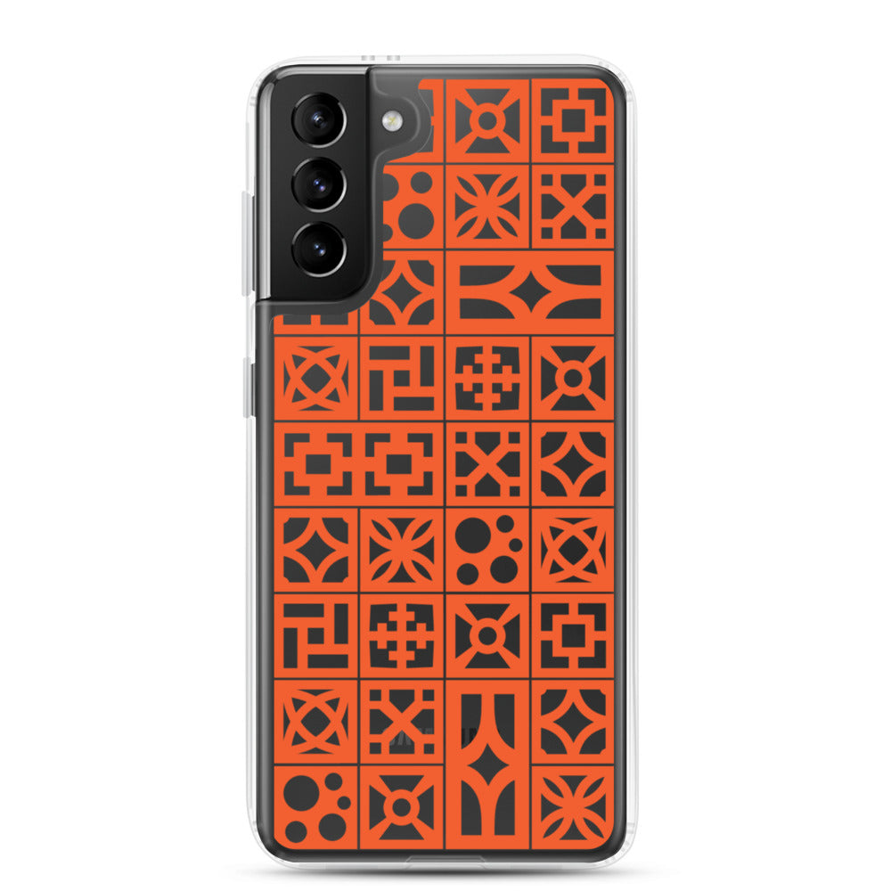 Samsung Orange Breeze Block "Pattern" Phone Case
