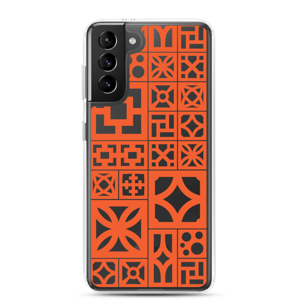 Samsung Orange Breeze Block "Motif" Phone Case