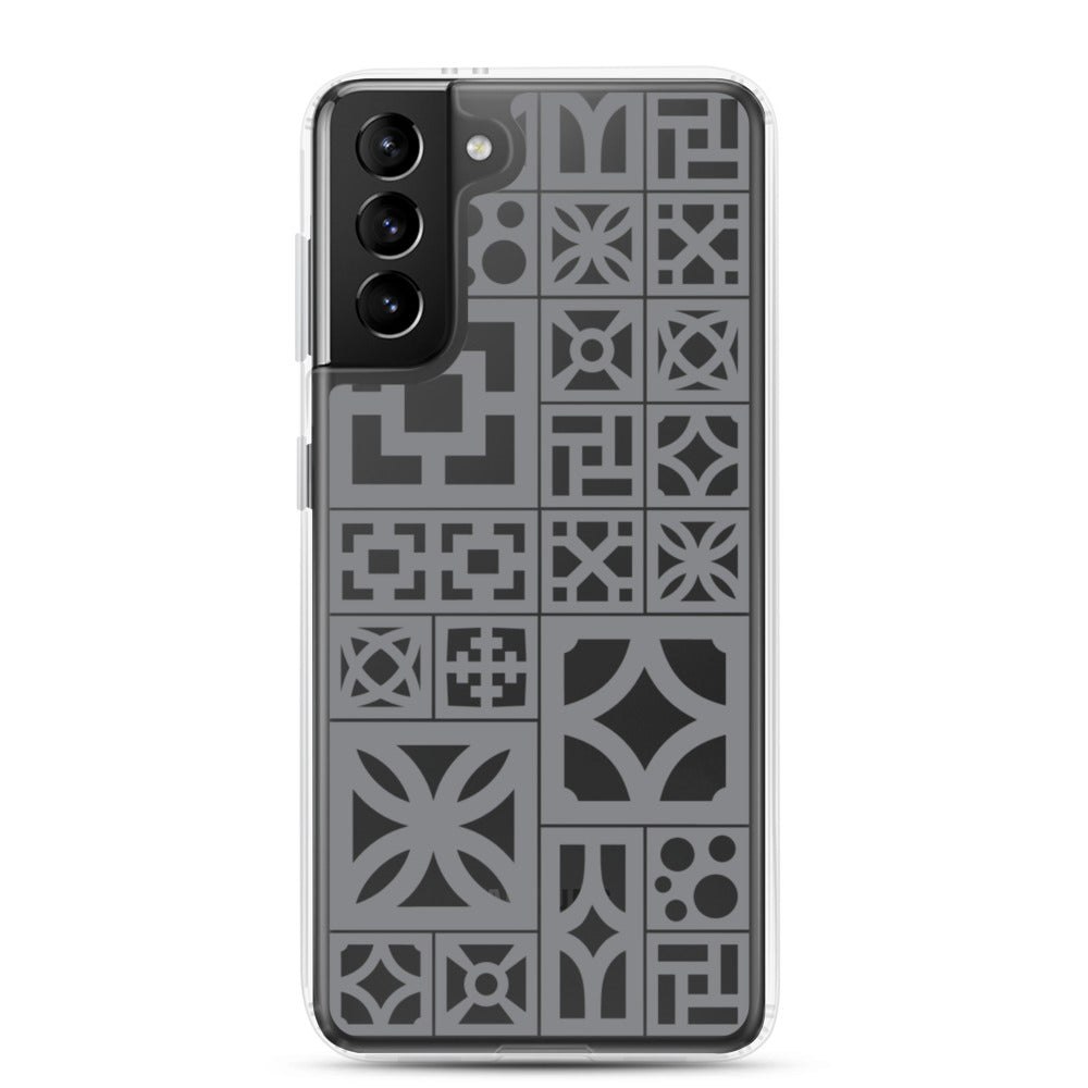 Samsung Grey Breeze Block "Motif" Phone Case